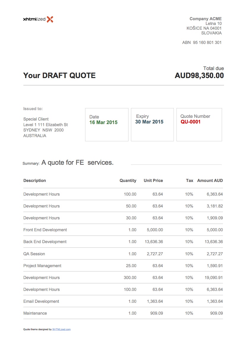 xero invoice theme art nouveau invoicethemes your source of