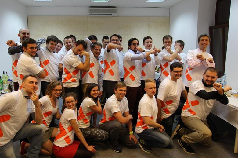 During the opening of the new Krakow office, December 2014.