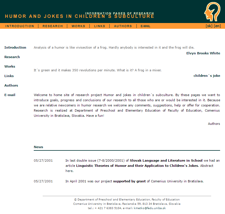 My first website made in 2000
