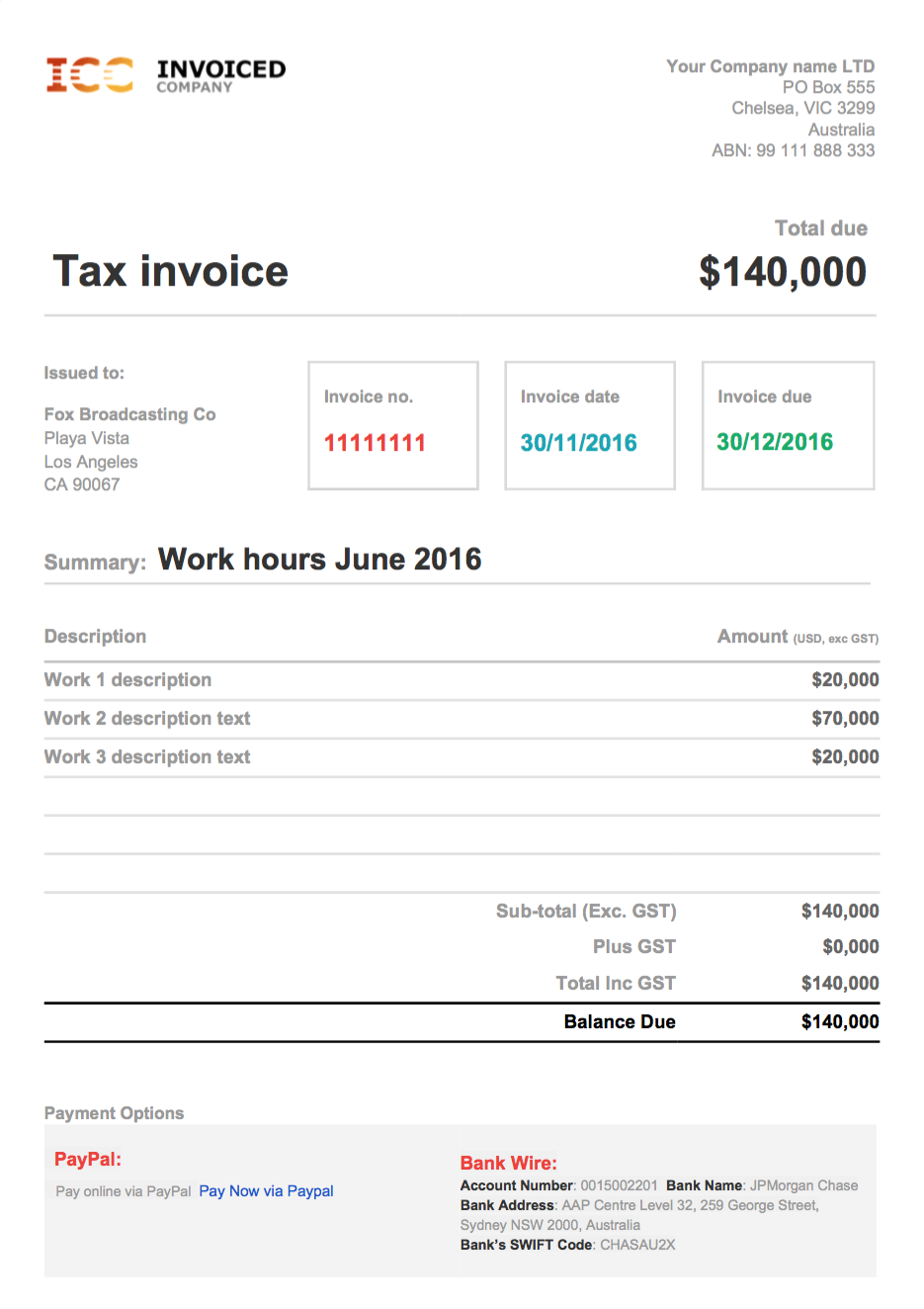 Invoice theme 1